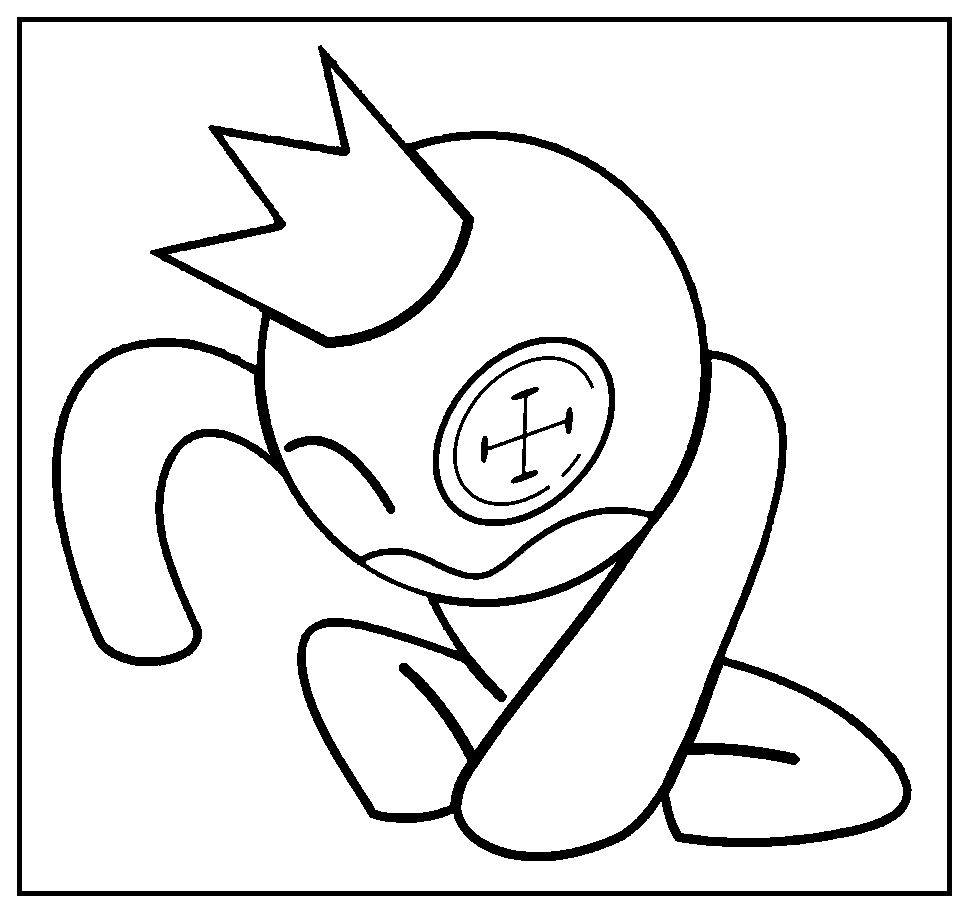 Desenhos para colorir Azul do Rainbow Friends - Desenhos para